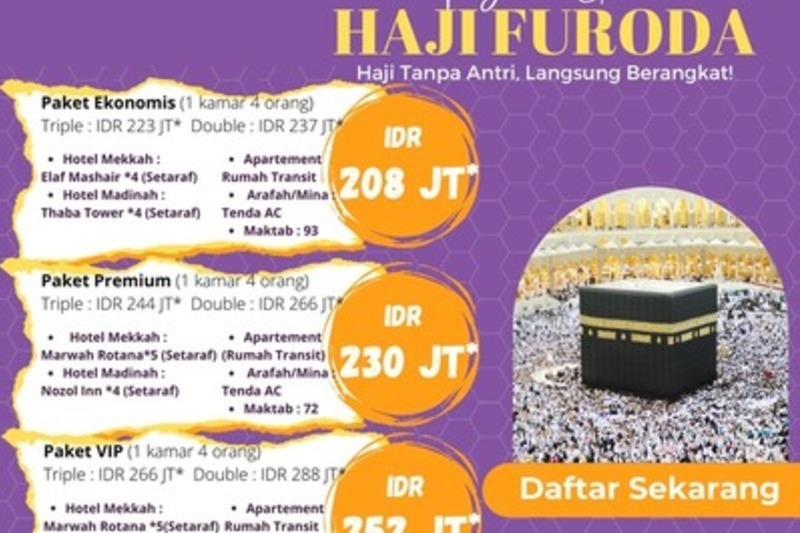 Haji Furoda - Yuk Buruan Daftar Sekarang Juga Sebelum Promo Berakhir! | Cahaya Kaabah Travel Bandung | 081219315458 Haji Furoda - Yuk Buruan Daftar Sekarang Juga Sebelum Promo Berakhir! | Cahaya Kaabah Travel Bandung | 081219315458