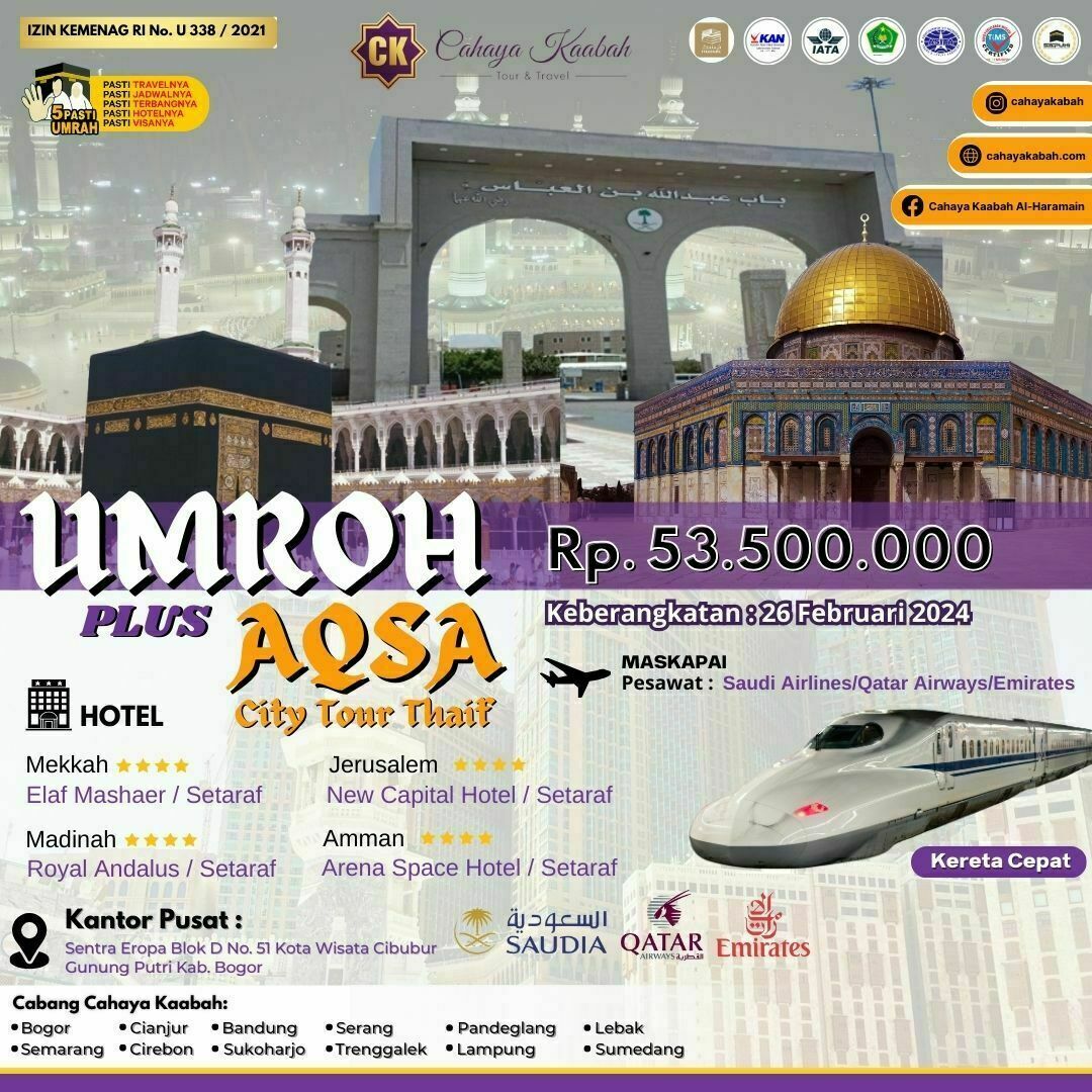 UMROH PLUS AQSA DI MANADO RP. 53.500.000 I 0831 5922 1113 UMROH PLUS AQSA DI MANADO RP. 53.500.000 I 0831 5922 1113