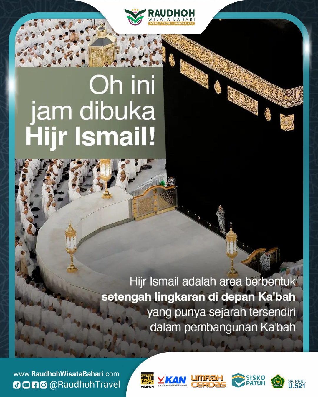 Waktu buka Hijr Ismail Waktu buka Hijr Ismail