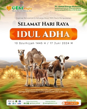 Hari Raya idul adha 1445 H/ 2024 M