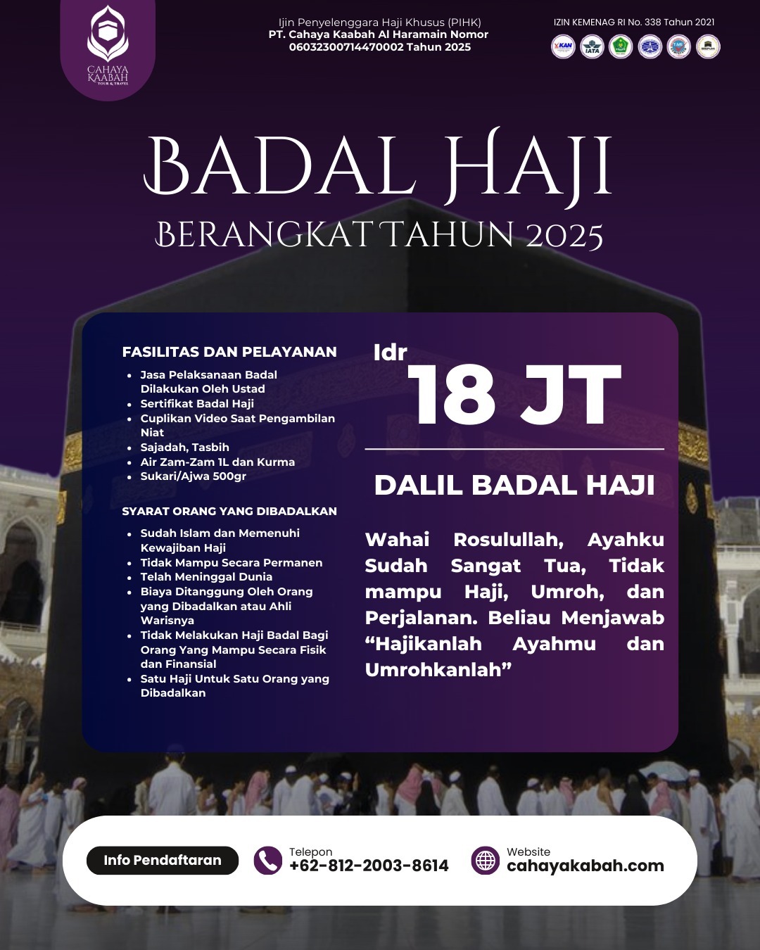 BADAL HAJI HAJI 2025 | CIBUBUR KOTA WISATA | HUB : 0895 0888 4721 BADAL HAJI HAJI 2025 | CIBUBUR KOTA WISATA | HUB : 0895 0888 4721