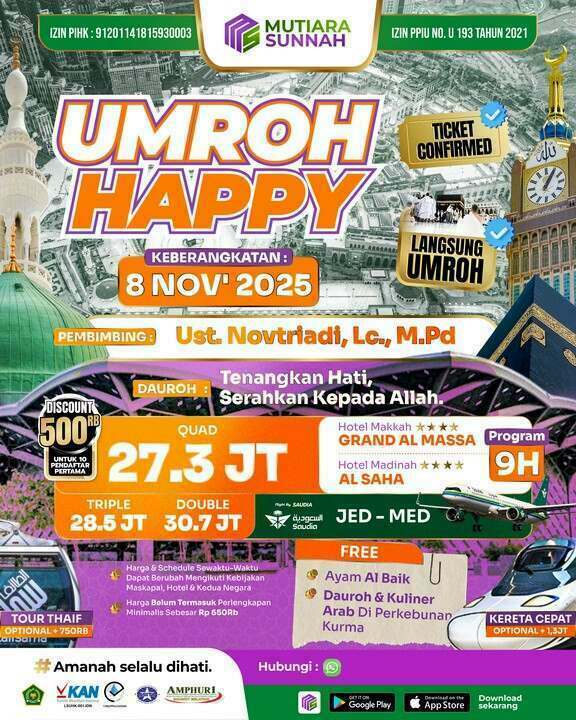 Umroh di bulan November 2025 