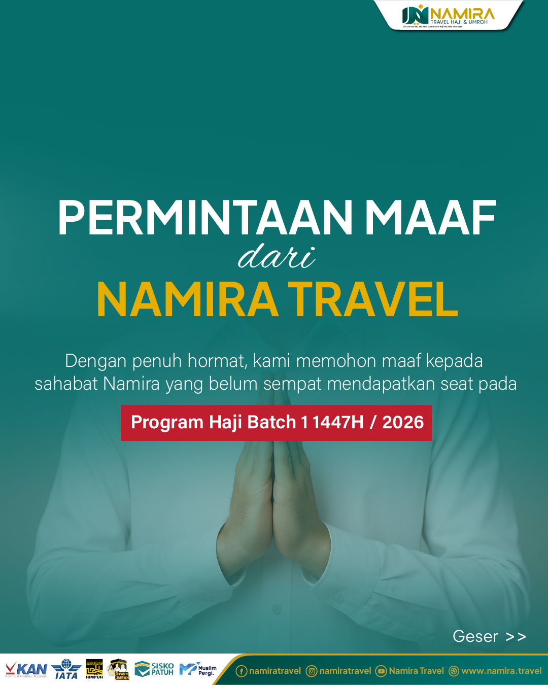 🚨 Permintaan Maaf dari Namira Travel 🙏