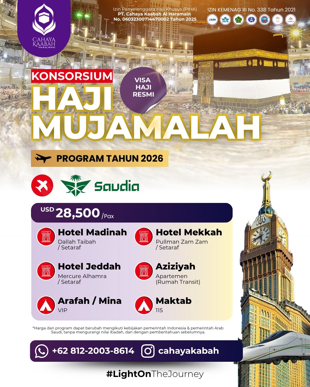 HAJI MUJAMALAH 2026 | Banten | Hub +62 895 0888 4721 