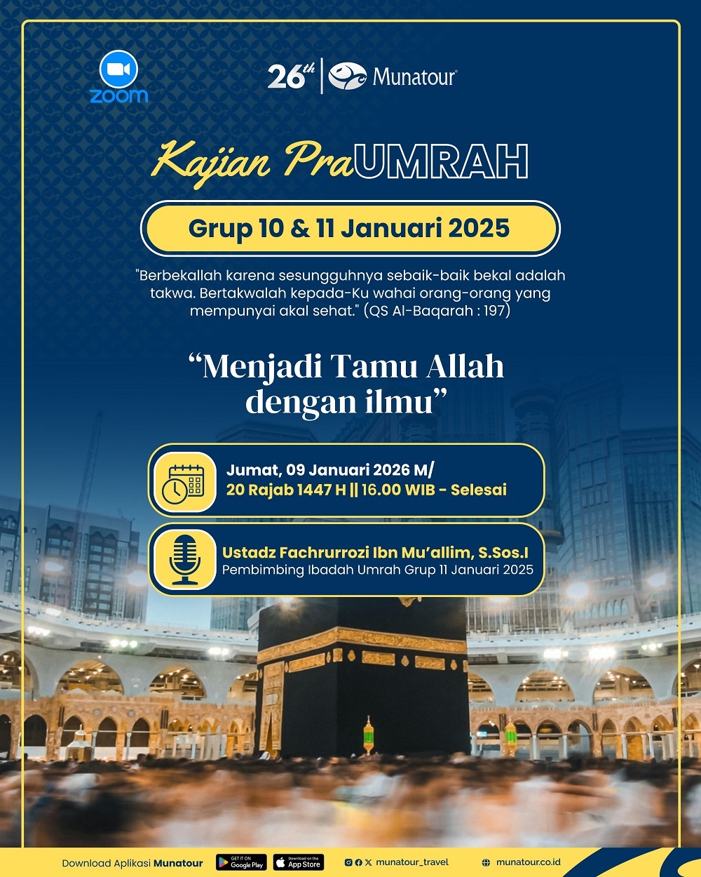 Kajian Pra Umroh Januari 2026, Wujud Komitmen Ibadah Sesuai Sunnah Travel Munatour