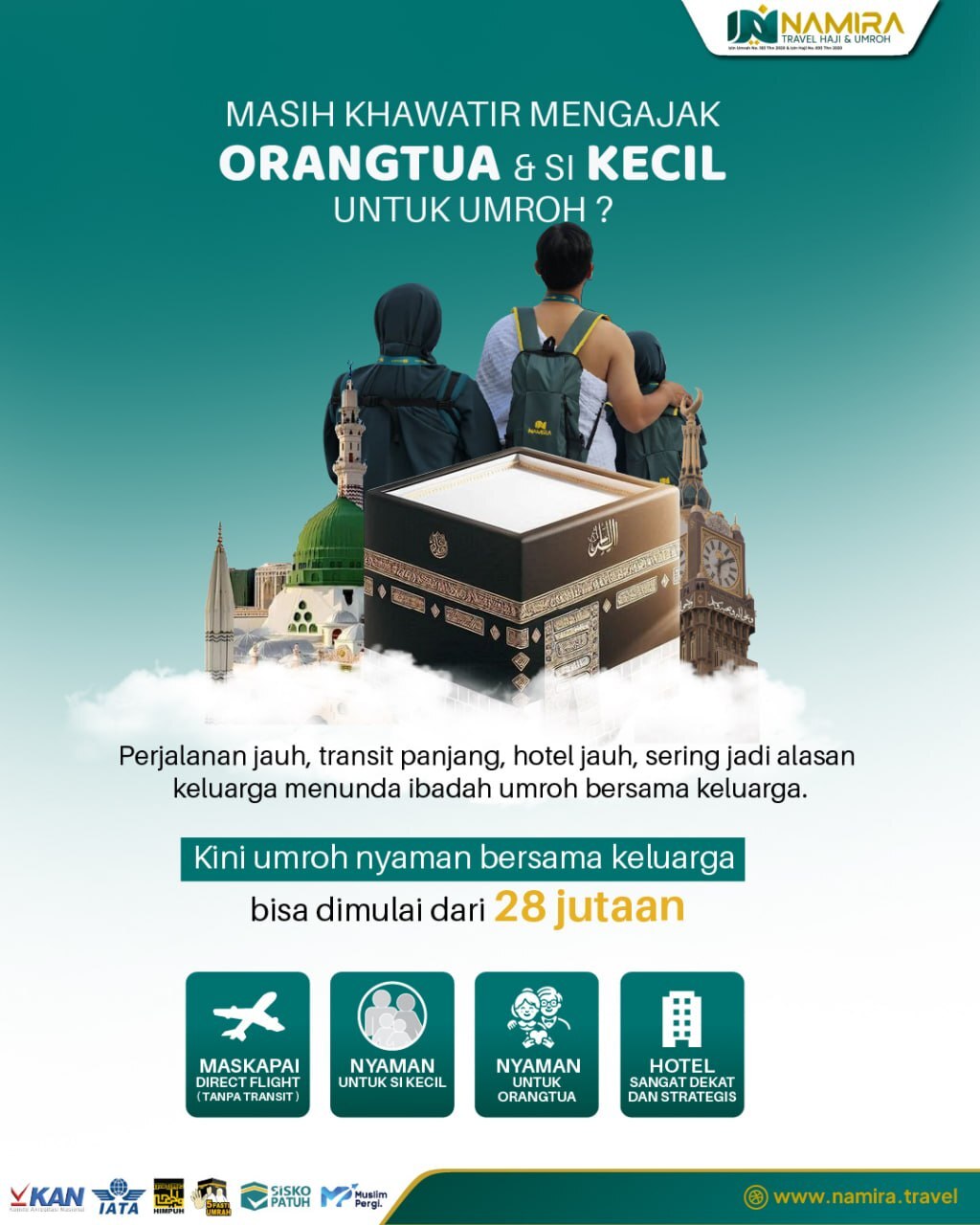 Masih Takut Ajak Orangtua & Si Kecil Umroh? Ini yang Sering Jadi Kekhawatiran Keluarga 🤍