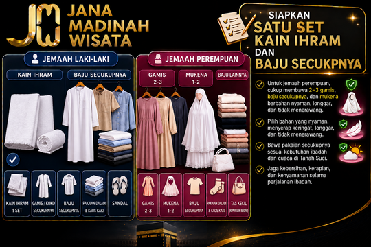 8 Tips Menyiapkan Barang Umroh Secukupnya supaya Perjalanan Lebih Nyaman Dan Anti Ribet