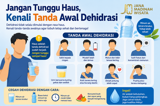 Jangan Menunggu Haus! Begini Cara Jemaah Haji Mencegah Dehidrasi Saat di Tanah Suci