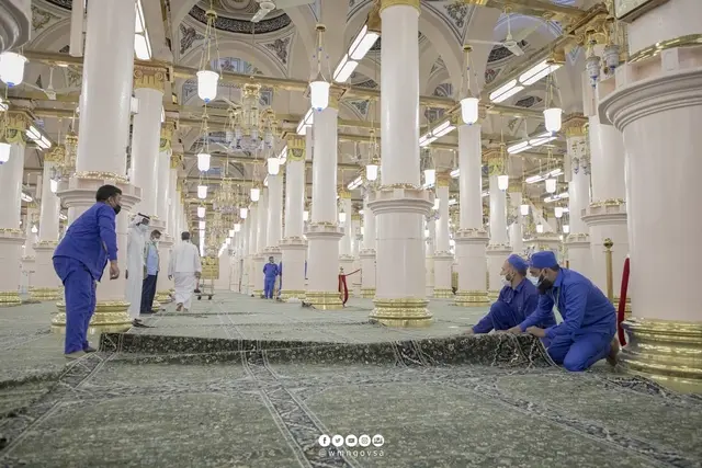 Karpet Masjid Nabawi dirawat hingga 180 ribu kali setiap tahun