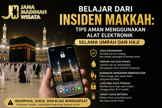 Belajar dari Insiden Makkah: Tips Aman Menggunakan Alat Elektronik Selama Umrah dan Haji 