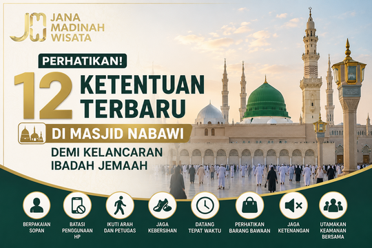 Perhatikan! 12 Ketentuan Terbaru di Masjid Nabawi Demi Kelancaran Ibadah Jemaah