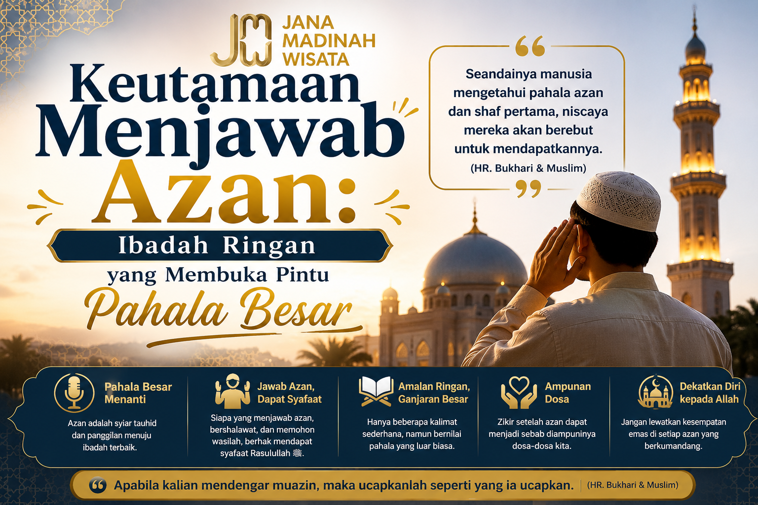 Keutamaan Menjawab Azan: Ibadah Ringan yang Membuka Pintu Pahala Besar Keutamaan Menjawab Azan: Ibadah Ringan yang Membuka Pintu Pahala Besar