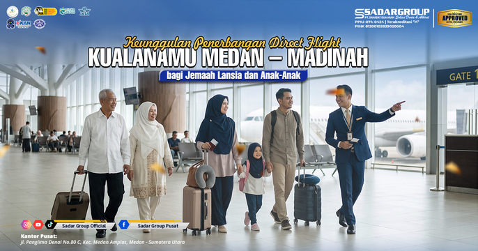 Keunggulan Penerbangan Direct Flight Kualanamu Medan-Jeddah bagi Jemaah Lansia dan Anak-Anak