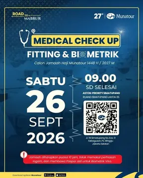 Persiapan Haji 2027 Dimulai, Munatour Gelar Medical Check Up Calon Jemaah Haji 1448 H