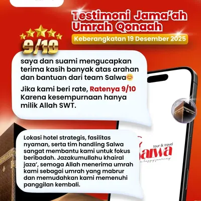 Testimoni Umroh Qonaah Keberangaktan 19 Desember 2025
