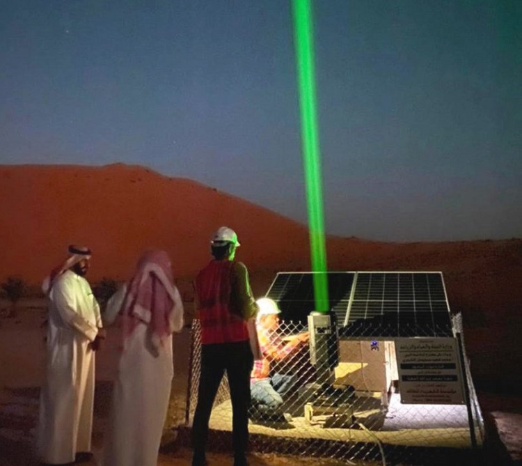 Suar laser di Gurun Nafud, Sumber: sinarislamplus.sinarharian.com.my