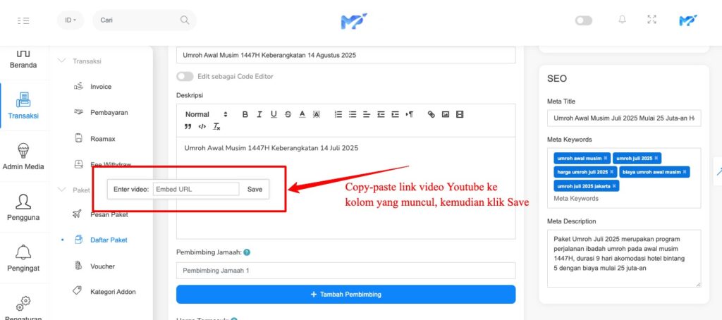 Paste link di kolom yang muncul, Sumber: dokumentasi pribadi 
