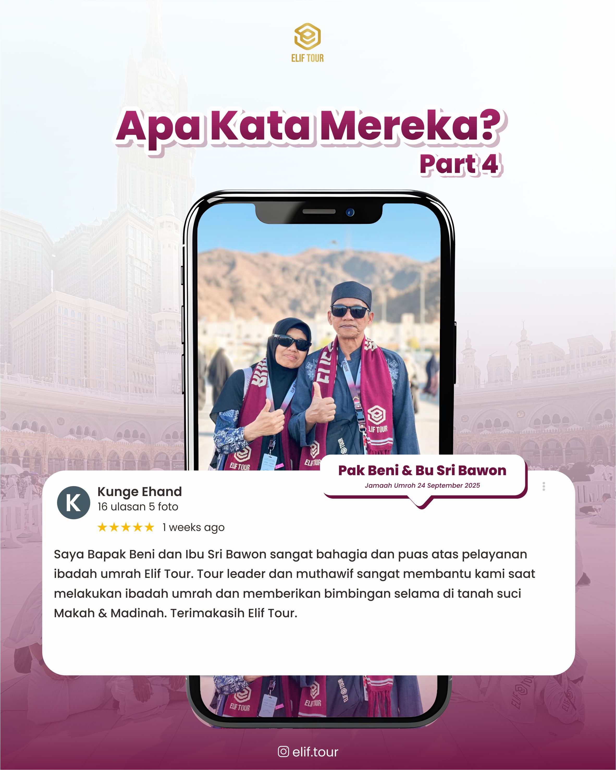 PAK BENI & BU SRI BAWON - JAMAAH UMRAH 24 SEPTEMBER 2025