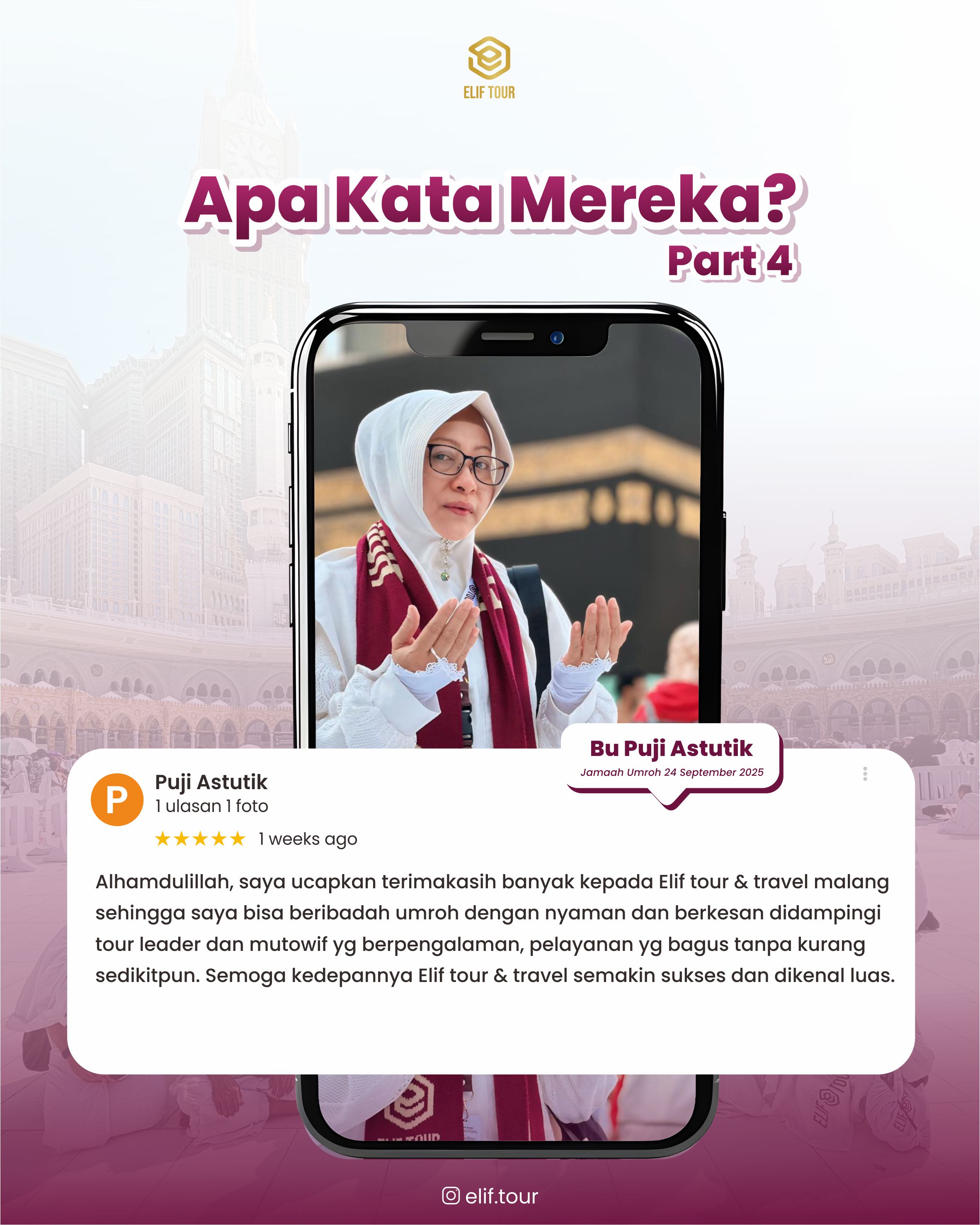 BU PUJI ASTUTIK - JAMAAH UMRAH 24 SEPTEMBER 2025