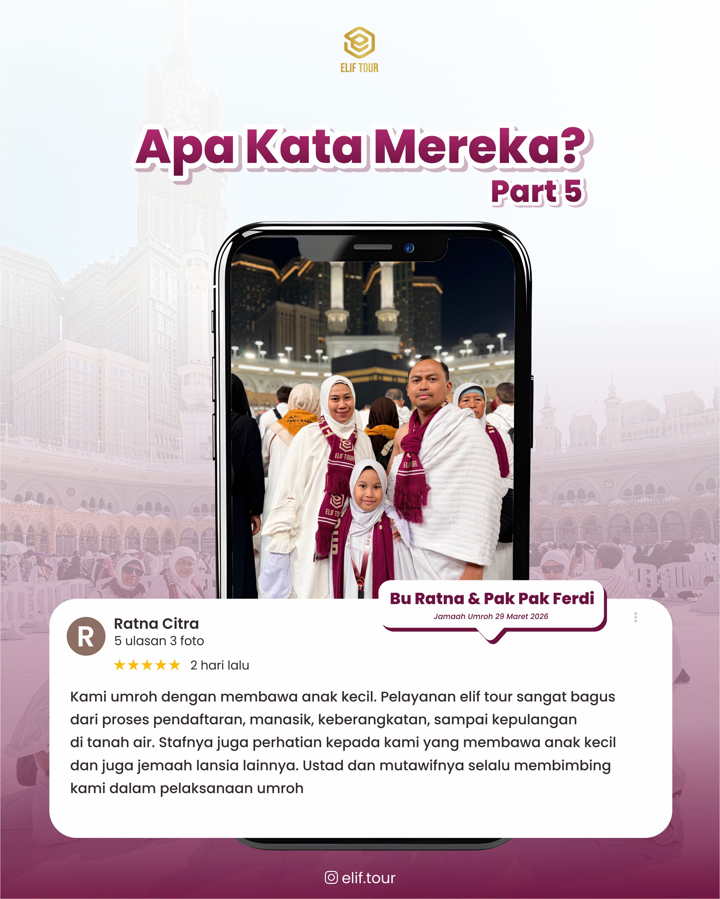 BU RATNA & PAK FERDI - JAMAAH UMRAH 29 MARET 2026