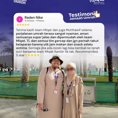 Testimoni jamaah Miqat Tour & Travel
