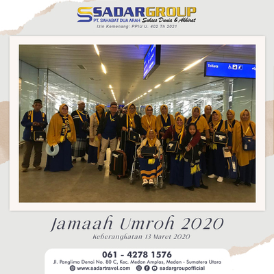 Rombongan jamaah Umroh 13 Januari 2020, PT. SAHABAT DUA ARAH ( SADAR GROUP )