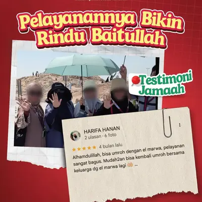 Testimoni Jamaah Umroh Elmarwa