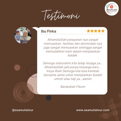 TESTIMONI JAMAAH IBU FINKA