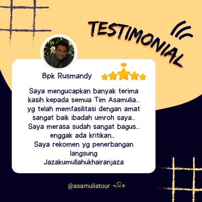 TESTIMONI JAMAAH PAK RUSMADNY KEBERANGKTAN 08 DEC 2023