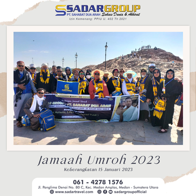 Rombongan Jamaah Umroh 15 Januari 2023 PT. SAHABAT DUA ARAH ( SADAR GROUP ) 
