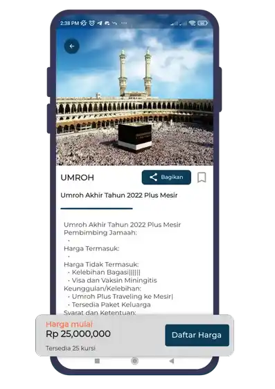 Aplikasi Daftar Umroh - Umi Tour Travel