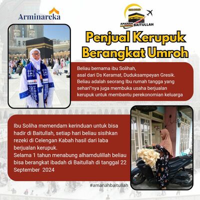 penjual kerupuk umroh arminareka