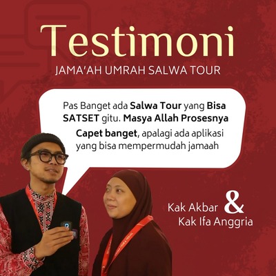 Proses di Salwa Tour cepet banget langsung bisa satset satset gitu - [Kak Akbar & Kak Ifa]