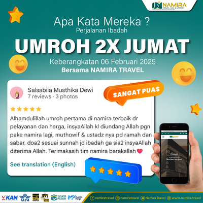 Testimoni Jamaah Umroh Program 2x Jumat Namira travel