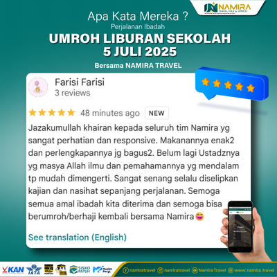 Testimoni Jamaah Umroh Special Liburan Sekolah 05 Juli 2025