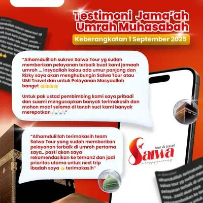 Testimoni Jamaah Umroh Muhasabah Keberangkatan 1 September 2025
