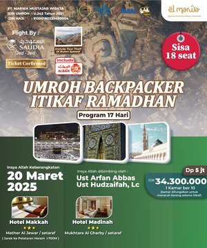 UMROH BACKPACKER ITIKAF RAMADHAN 20 MARET 2025 (BATCH 2)