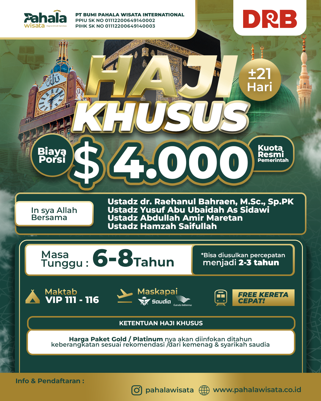 HAJI KHUSUS PAHALA WISATA 