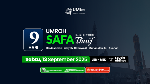 UMROH PLUS THAIF 9 HARI PAKET SAFA 13 SEPTEMBER 2025