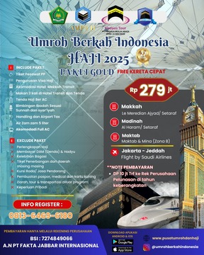 PAKET HAJI FURODA GOLD 2025