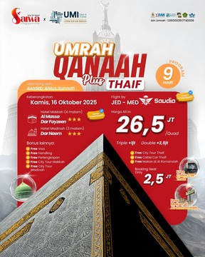 UMRAH QONAAH  PLUS THAIF 16 OKTOBER 2025