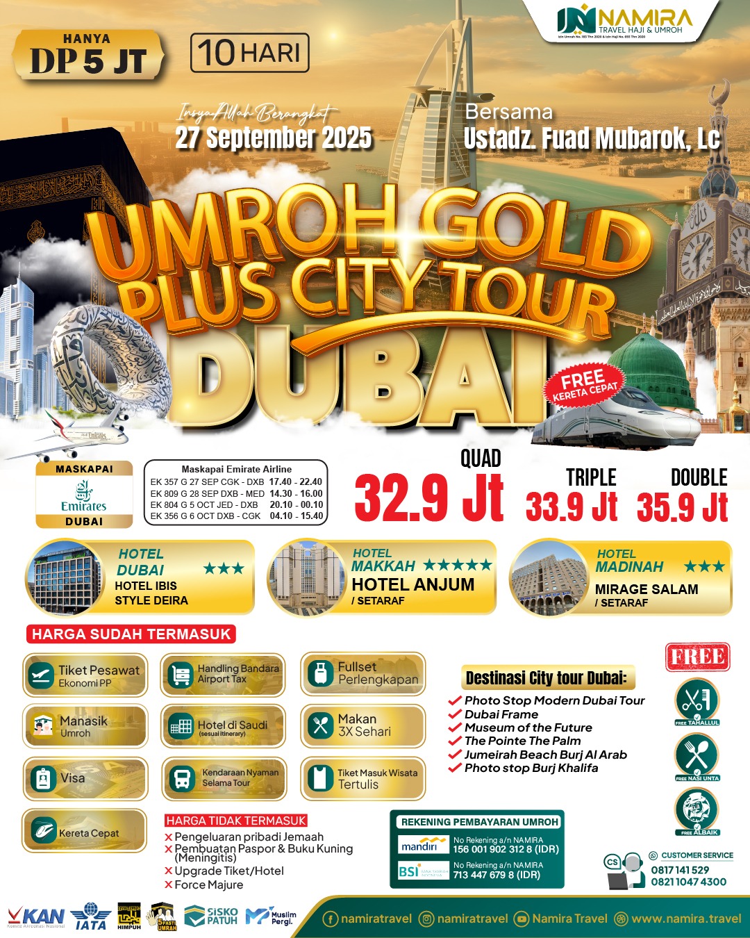 UMROH GOLD PLUS DUBAI 27 SEPTEMBER 2025