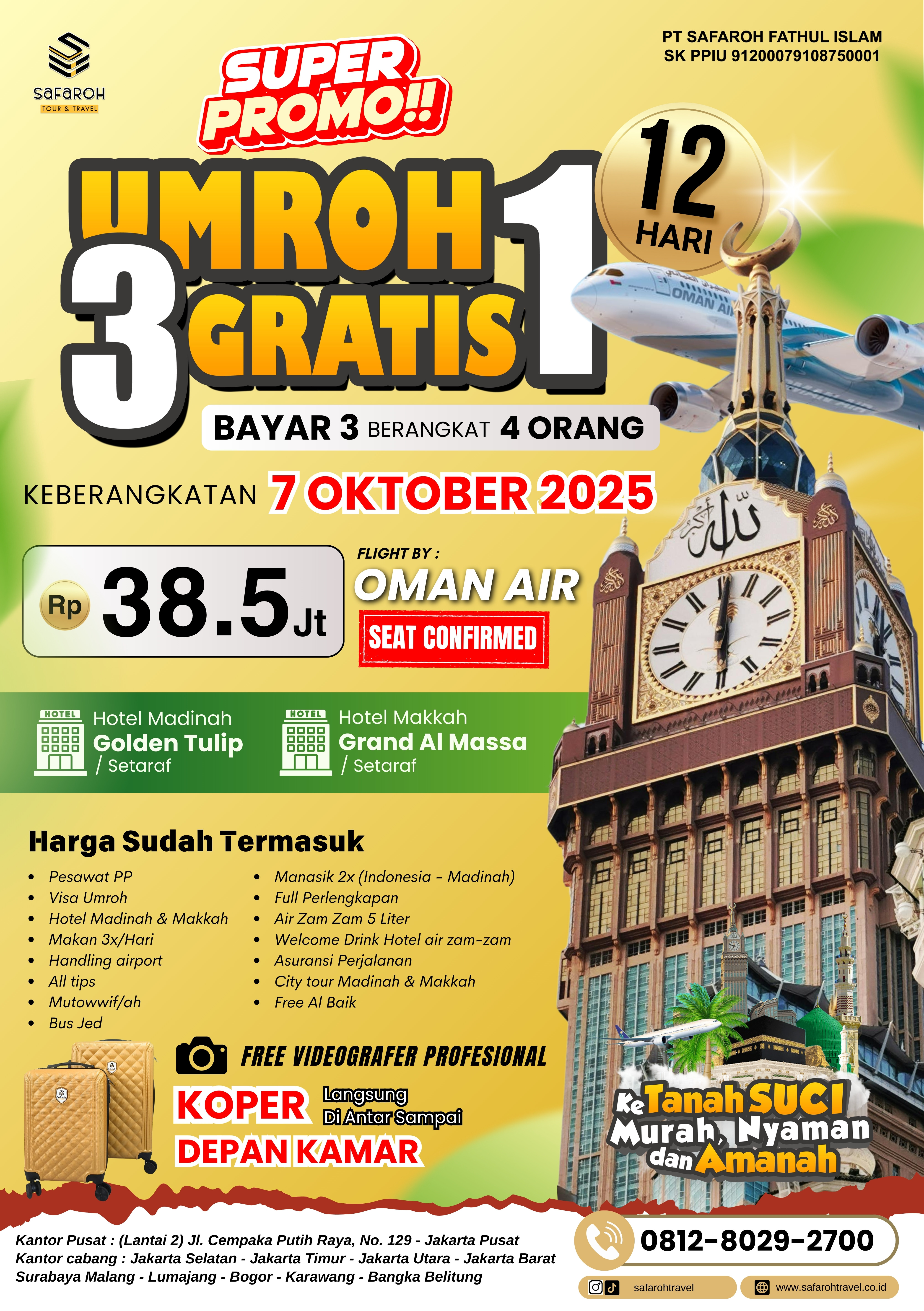 UMROH 12 HARI 3 GRATIS 1