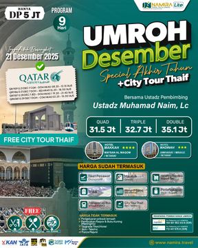 PAKET UMROH 21 DESEMBER 2025 