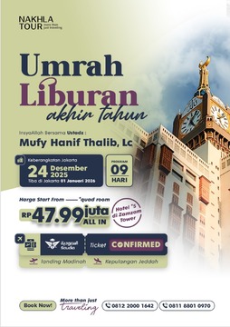 UMROH AWAL RAJAB AKHIR TAHUN 24 DESEMBER 2025
