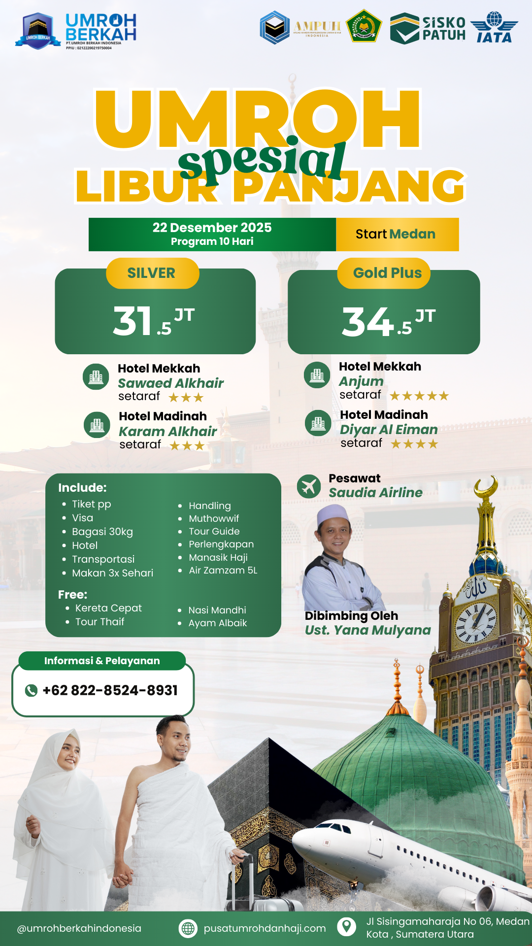 PROMO PAKET UMROH LIBUR PANJANG START MEDAN DESEMBER 2025
