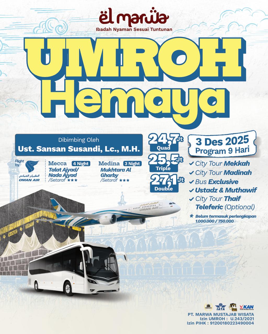 UMROH AKHIR TAHUN HEMAYA 06 - 03 DESEMBER 2025