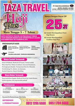 HAJI PLUS TAZA MASA TUNGGU 5 - 7 TAHUN