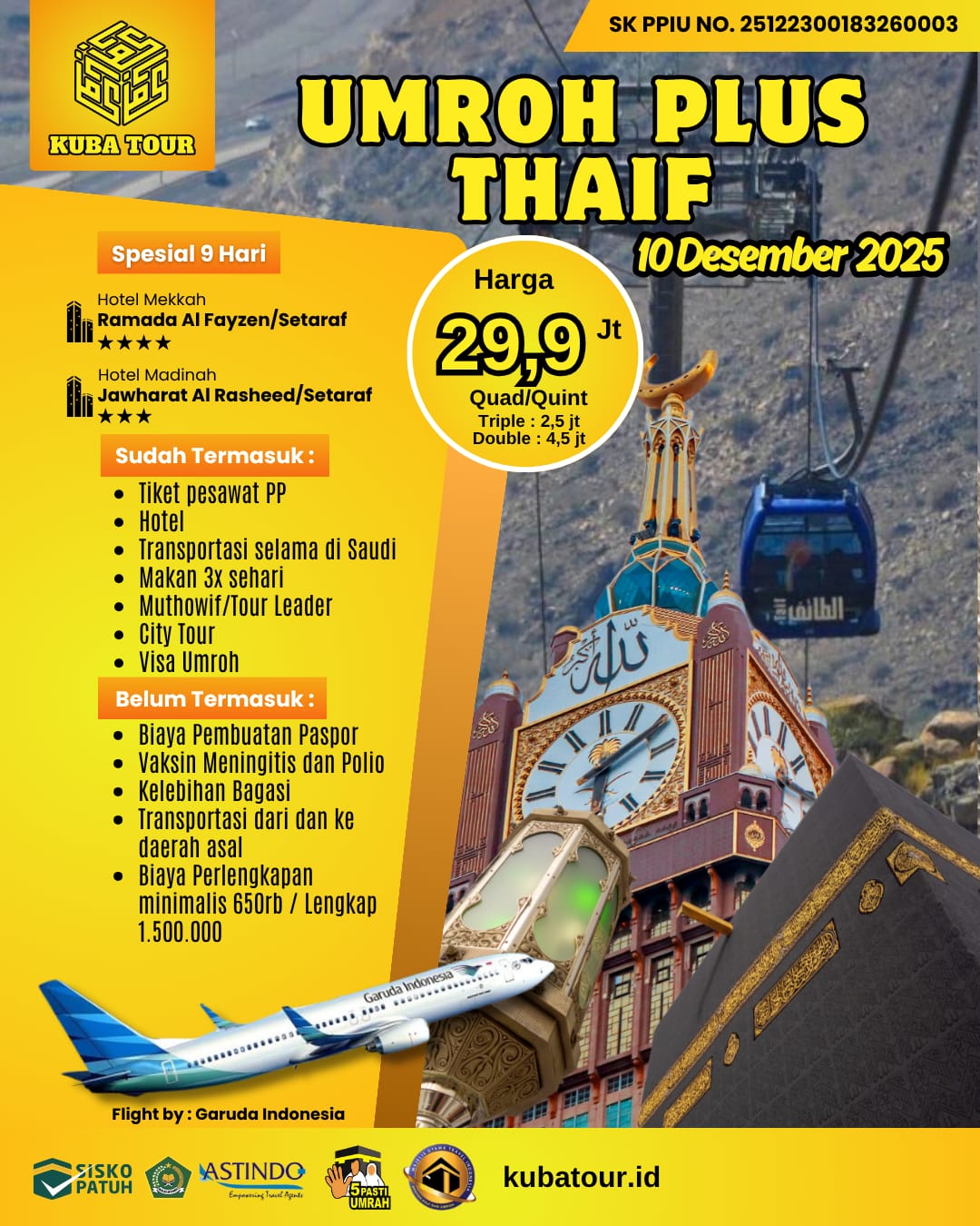 UMROH PLUS THAIF 10 DESEMBER 2025