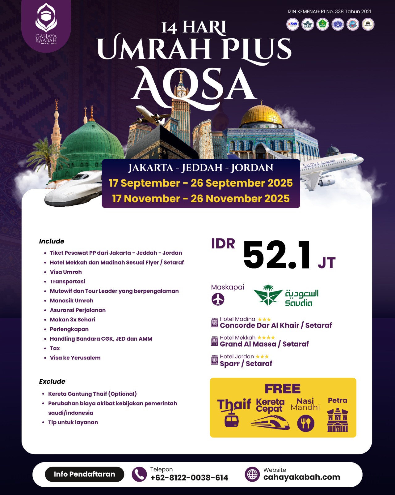UMROH PLUS AQSA 14 HARI | 2025